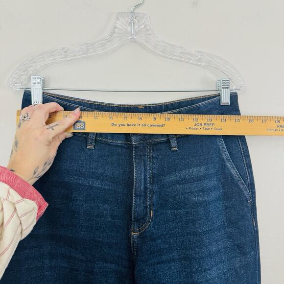 Liz Clairborne High Rise Cropped Wide Leg Blue Jeans Women’s Size 6 - Picture 2 of 8